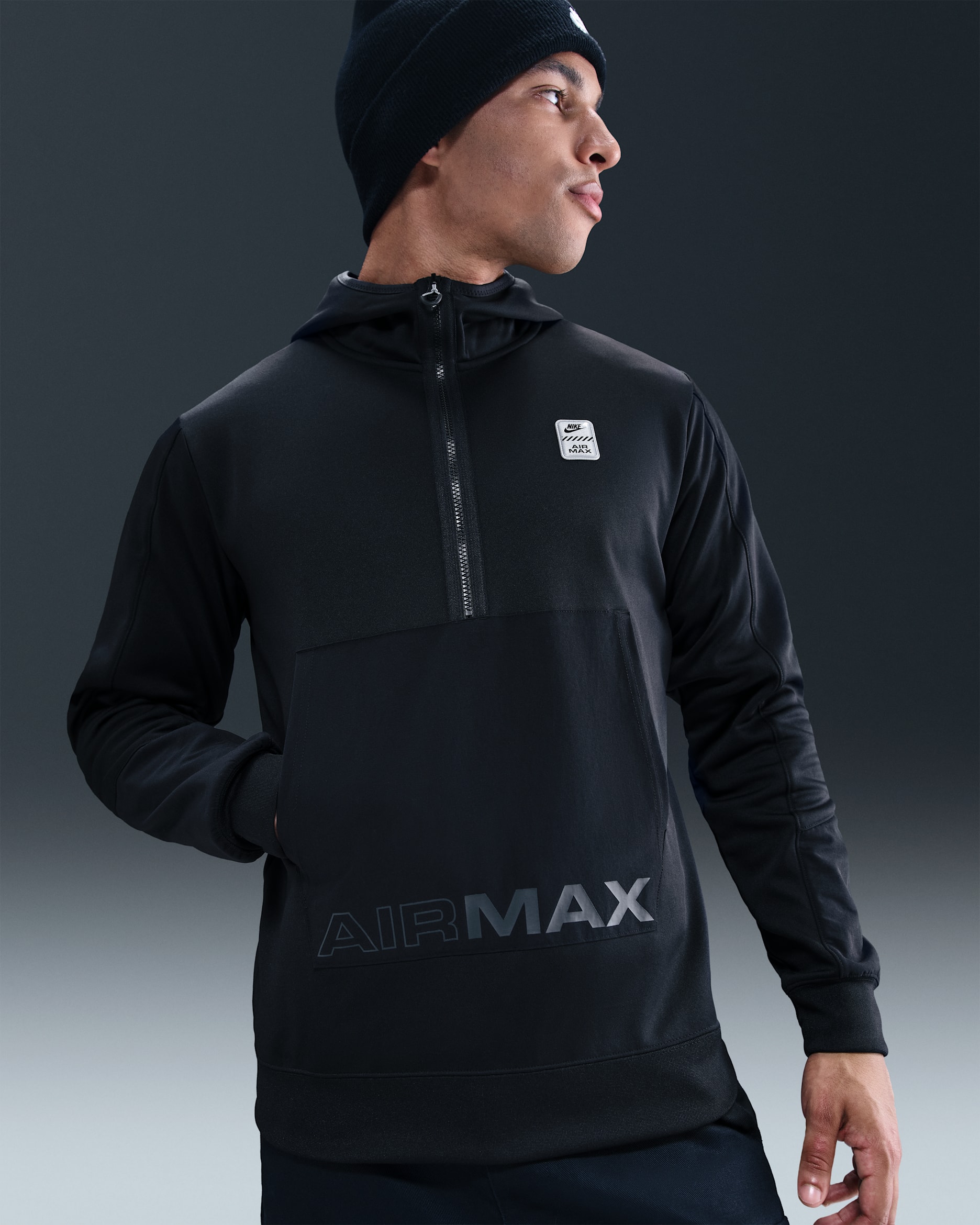 Nike Sportswear Air Max Men's Poly-Knit 1/2-Zip Fleece Hoodie. Nike IL